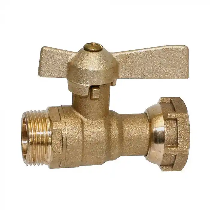 Robinet compteur droit 80 mm mâle 1" (26/34) - écrou prisonnier 3/4" (20/27) - Somatherm Dernière Chance