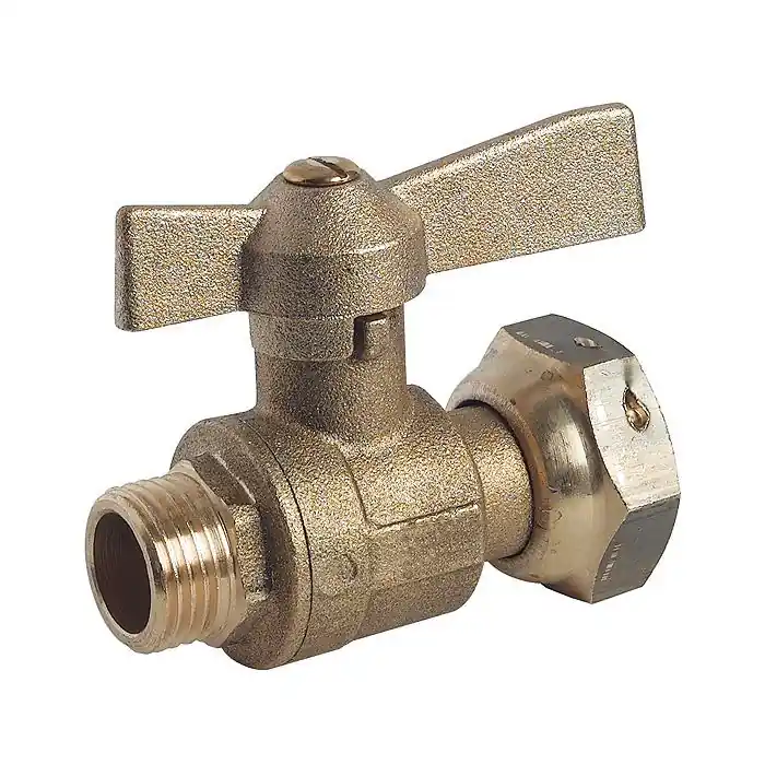 Vente Flash Robinet compteur droit 65 mm mâle 1/2&Prime; (15/21) – écrou prisonnier 3/4‘‘ (20/27) – Somatherm