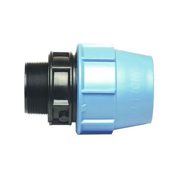 Remise Raccord Polypropylène droit ACS pour PE ou PEHD Ø32 - sortie Mâle 1"1/4 (33/42) - Somtherm