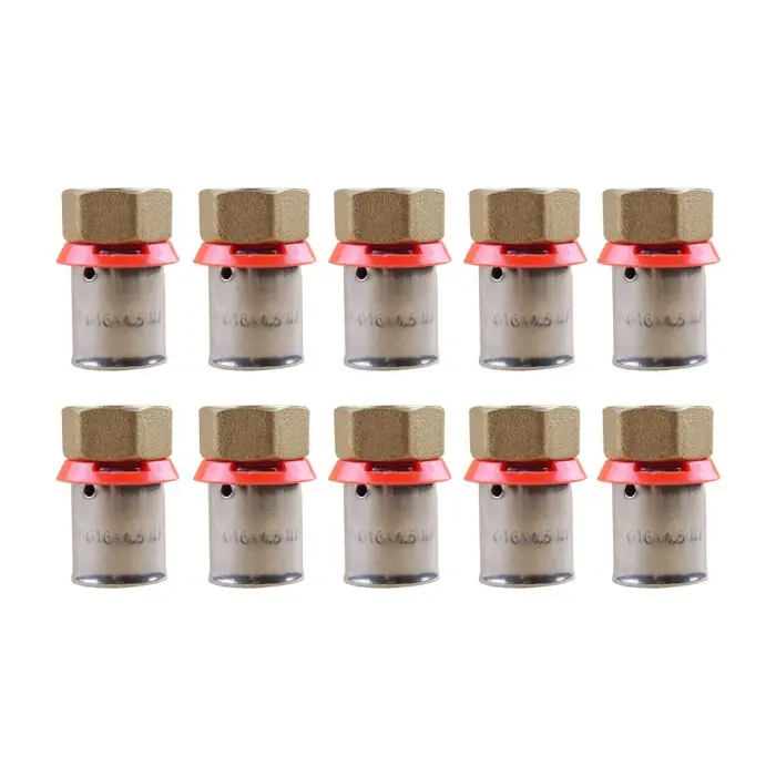 Bon Plan Lot de 10 raccords à sertir Ø16×1,5 – Femelle écrou Libre 3/8&Prime; (12/17) – IBP Bänninger