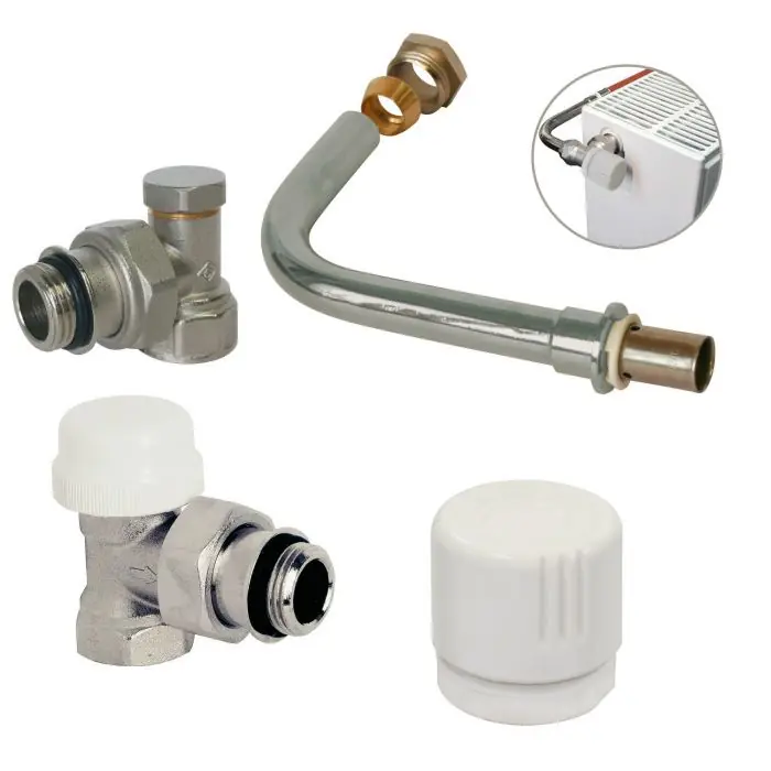 Certifié Kit raccordement radiateur avec corps thermostatique - PER à sertir Ø16 - Somatherm
