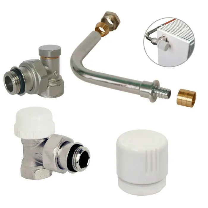 Satisfait Ou Remboursé Kit raccordement radiateur avec corps thermostatique - PER glissement Ø12 - Somatherm