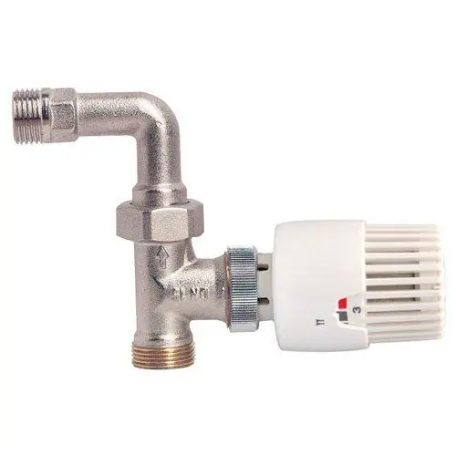 Tête thermostatique VT 0,56 + Corps thermostatique droit avec coude Mâle 3/4 EK - Somatherm Certifié