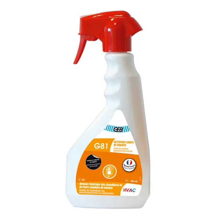 Dégraissant corps de chauffe GEB G81 pour entretien chaudière fioul - Pulvérisateur 500ml Achat Immédiat