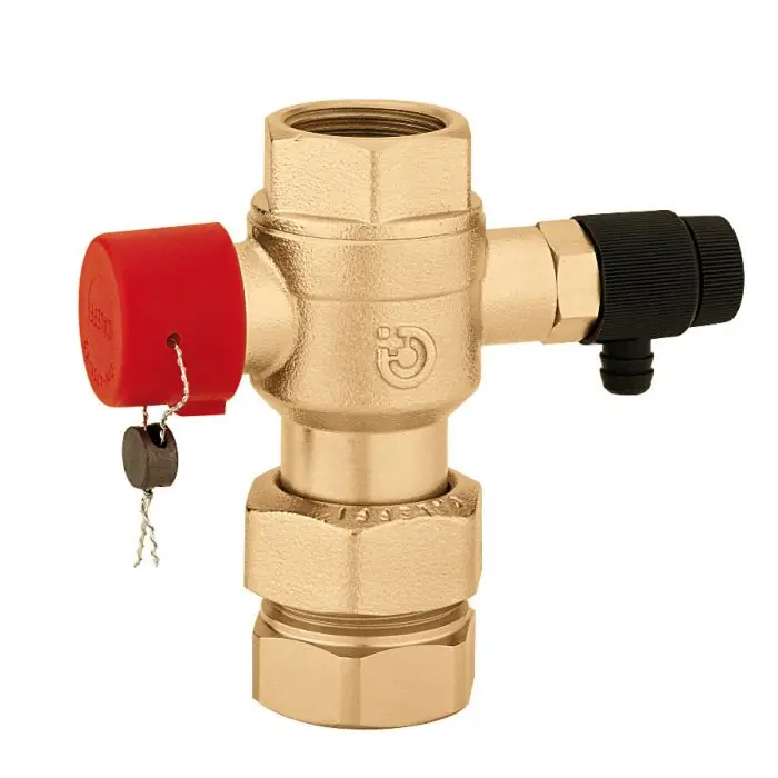 Bon Marché Raccord rapide démontage vase expansion avec purgeur et vanne 3/4&Prime;