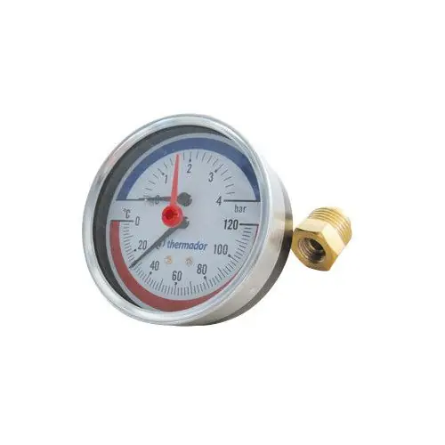 THERMADOR Manothermomètre AXIAL Mâle 1/2&Prime;- Ø80mm-0 à 4bar-0 à 120°C Acheter En Ligne