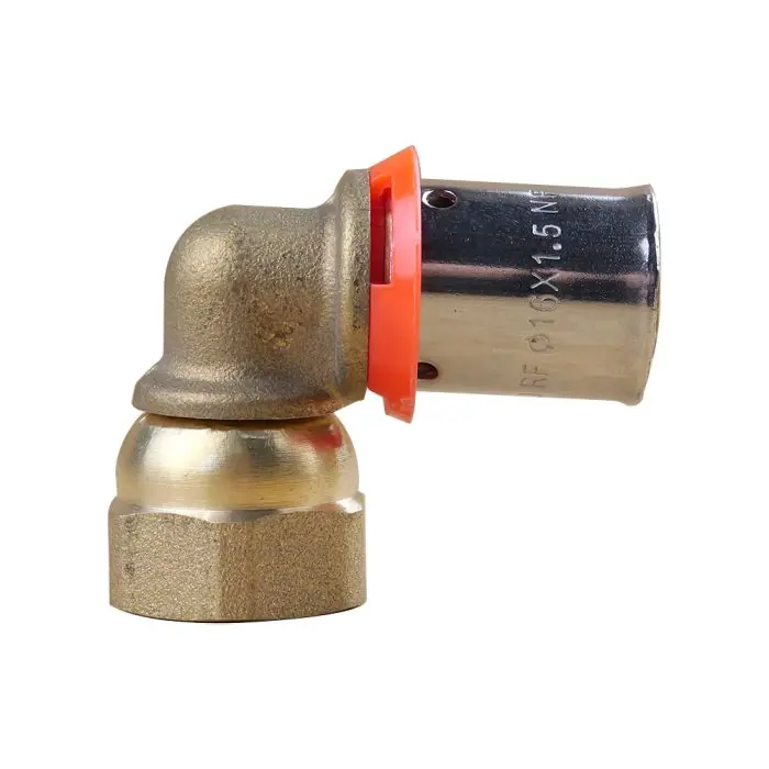 Jusqu&rsquo;à Épuisement Des Stocks Coude PER à sertir Ø16×1,5 – Femelle écrou Libre 3/8&Prime; (12/17) – IBP Bänninger