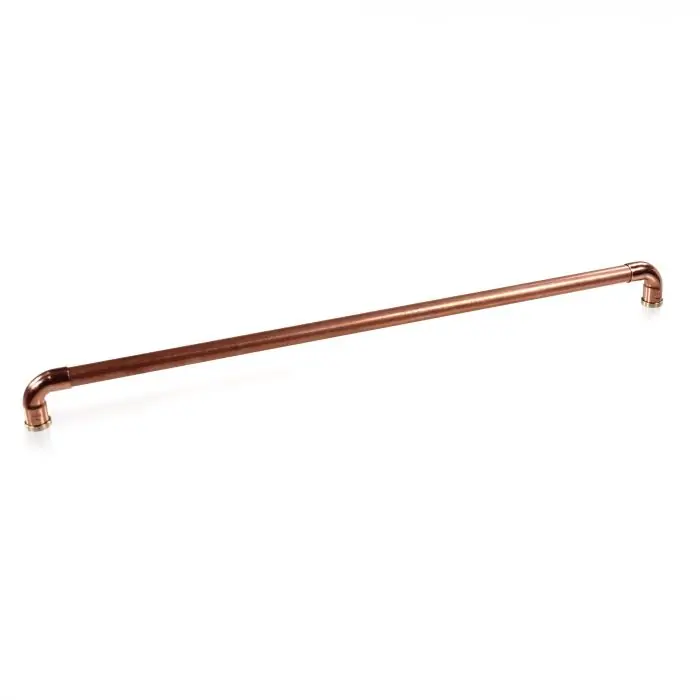 Expédition Rapide Poignée de meuble cuivre "Industriel" - Entraxe 492 mm - Ø14 mm - Arcanaute