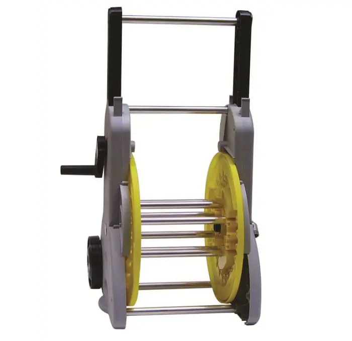 Commande En Gros Dévidoir sur roues manivelle débray+démult tuyau Ø15 (50m)-Ø19 (35m)