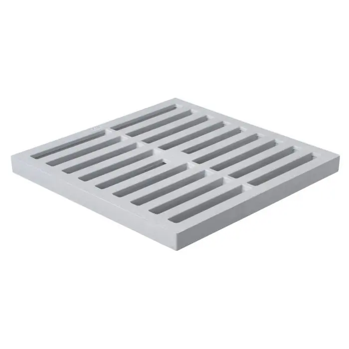 Vente Flash Grille de sol polypropylène 187 x 187 mm – Gris – First Plast