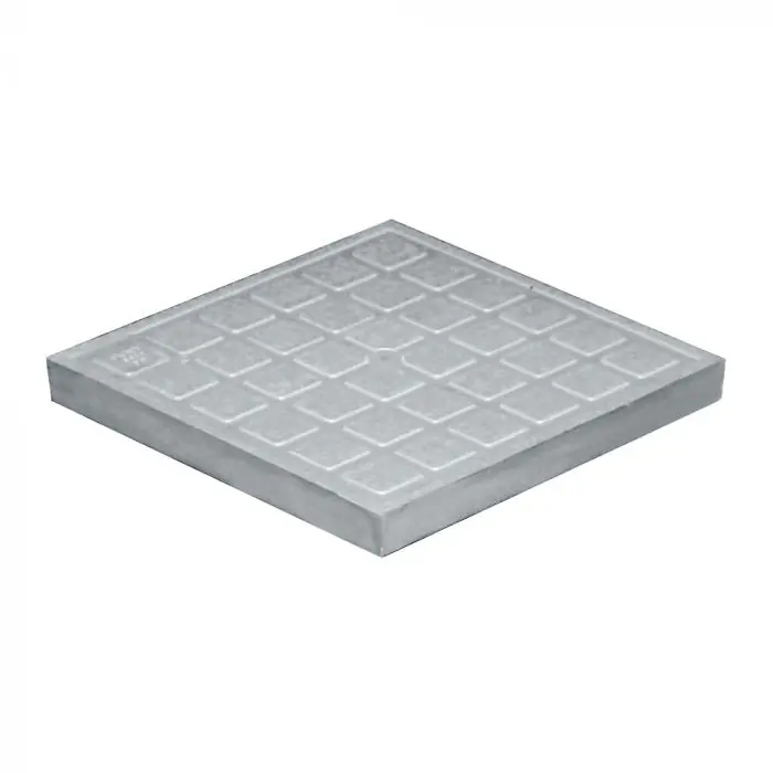 Tampon de sol polypropylène 187 x 187 mm - Gris - First Plast Quantité Limitée