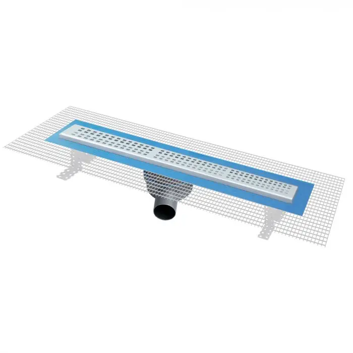 Caniveau de douche à l‘italienne Pratiko2 600x60mm - Grille Cubo - First Plast Achetez Aujourd'hui