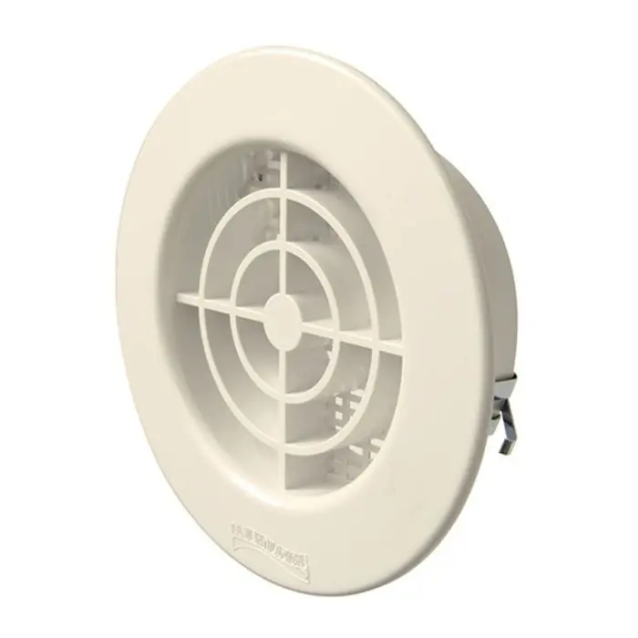 Grille ronde à encastrer - Sable - Extérieur Ø128 - Tube Ø100 - First Plast Livraison Express