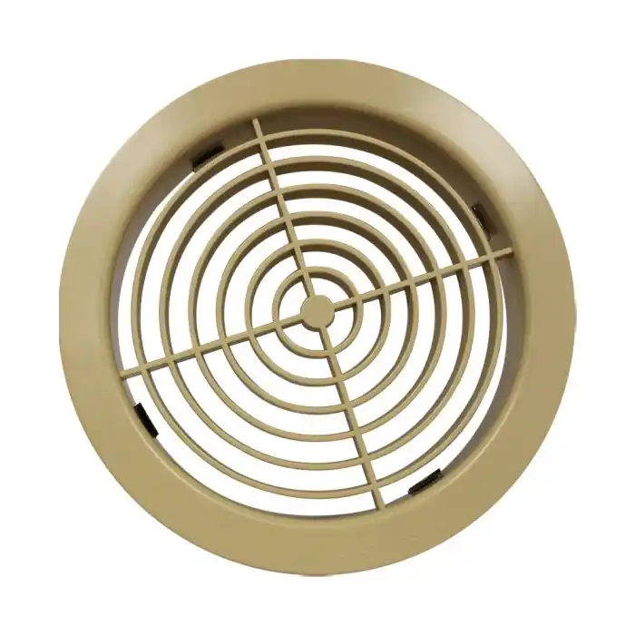Achetez Aujourd'hui Grille ronde à encastrer plastique - Sable - Ext. Ø178 mm - Tube Ø160 mm - First Plast