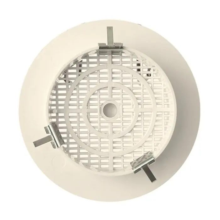 Grille ronde à encastrer plastique avec fermeture et moustiquaire - Sable - Ø125 - First Plast Usine Directe