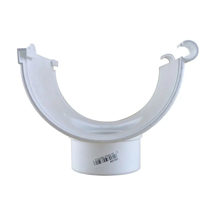 Top Vente Naissance centrale avec support Bi-system PVC 33 demi-ronde - Blanc - First Plast