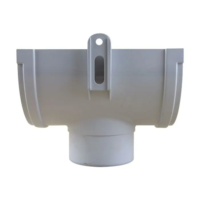Prix Cassé Naissance centrale avec support à joints montés PVC 33 demi-ronde - Gris - First Plast