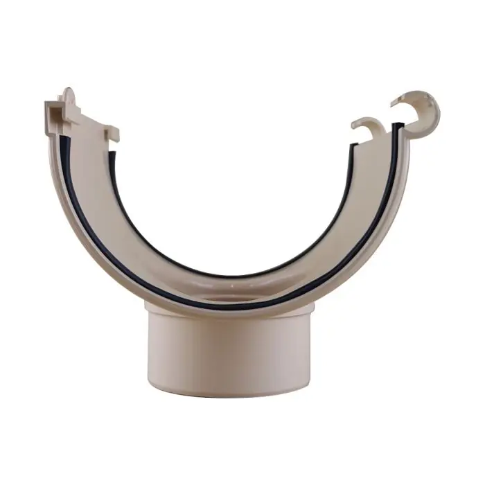 Naissance centrale avec support à joints montés PVC 33 demi-ronde - sable - First Plast Super Prix