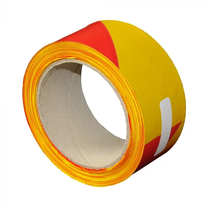 Bande de signalisation de chantier 100m largeur 50mm jaune et rouge Super Prix