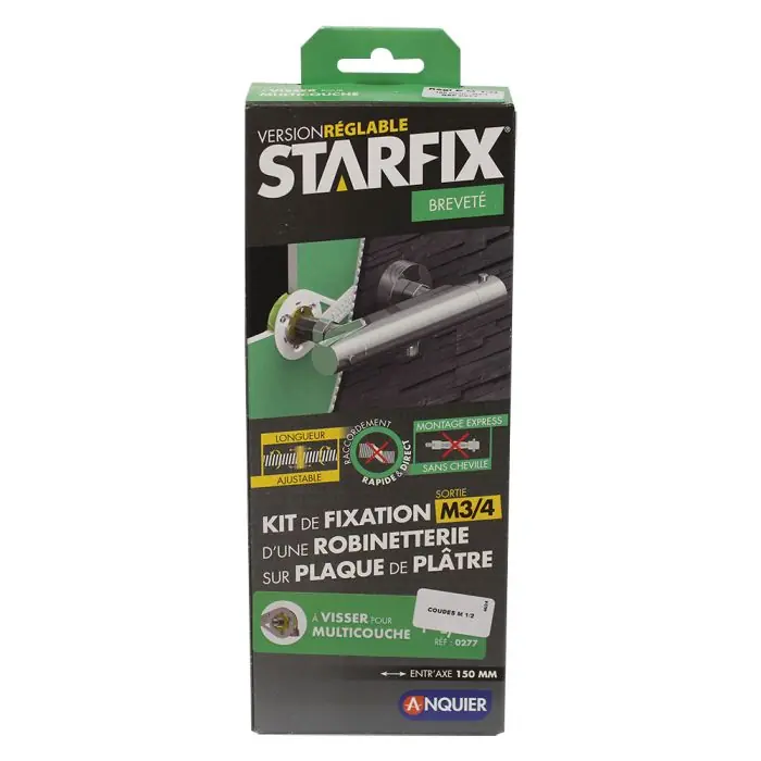 STARFIX (Douche/Bain Douche) 150mm à visser - Mâle 1/2" (15/21) sortie Mâle 3/4 réglable - Raccords visitables Offre Limitée