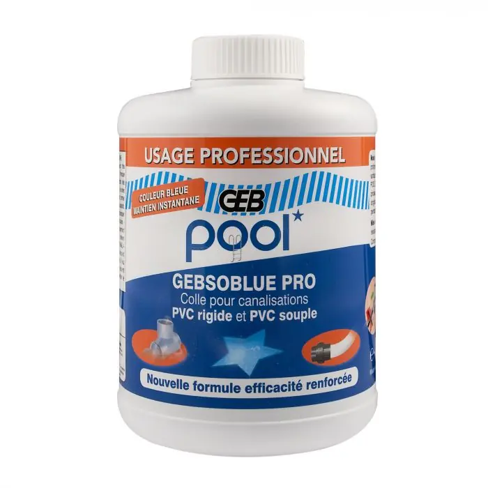 Marque Colle spéciale piscine GEBSOBLUE PRO - Collage instantané - 250ml