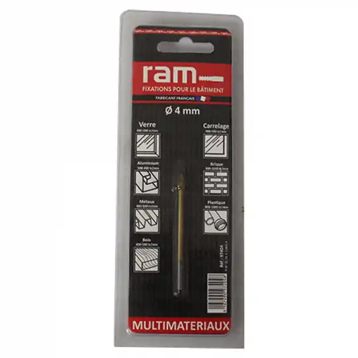 Retour Gratuit Foret pour carrelage et verre 4 x 65 mm - RAM