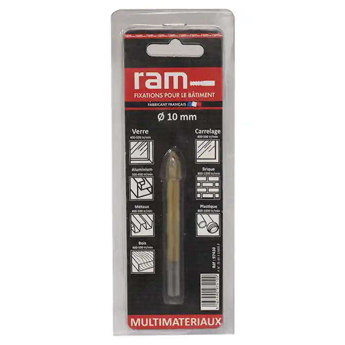 Foret pour carrelage et verre 10 x 90 mm – RAM Prix Choc
