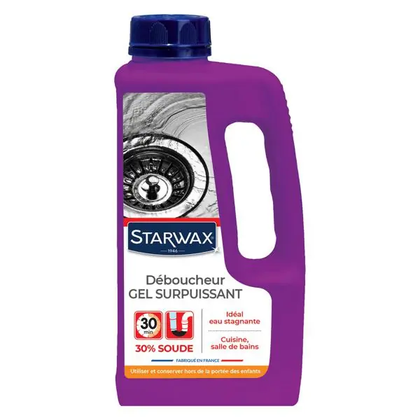 Déboucheur soude gel pour canalisations STARWAX bidon 1L Prix Réduit