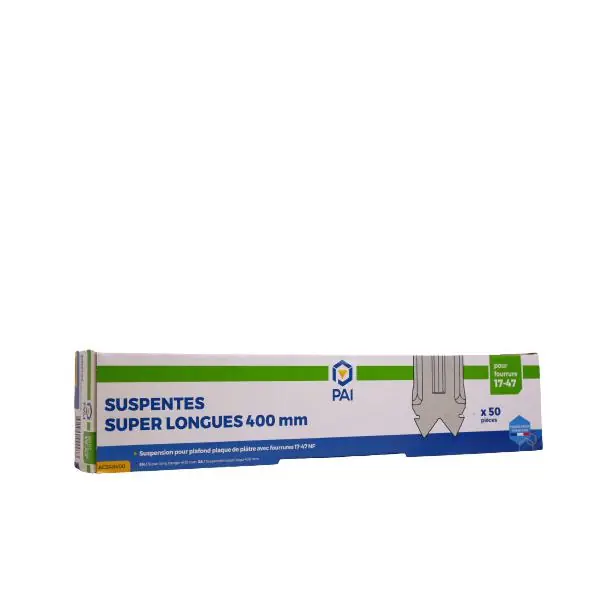 Seulement Aujourd&rsquo;hui Suspente super longue pour fourrure 17/47 400mm pour fourrure 17/47 boite 50