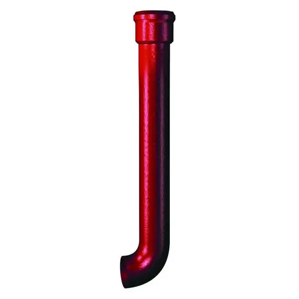 Populaire Dauphin coudé en fonte pavillonnaire 1m Ø80mm rouge