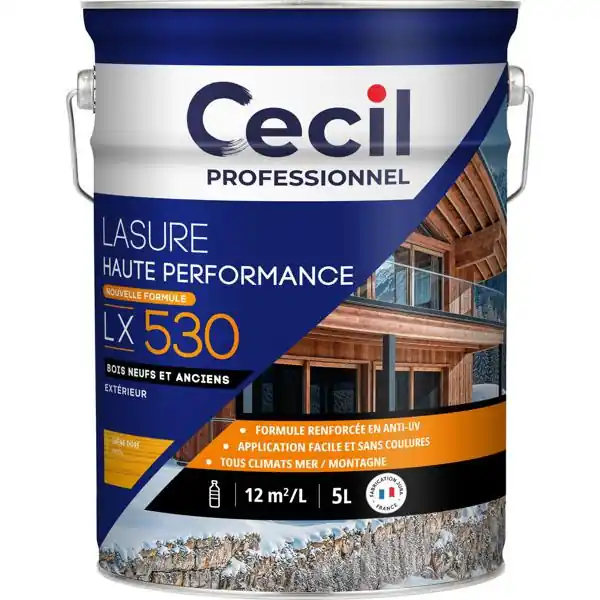 Lasure haute performance LX530+ alkyde satinée chêne doré bidon 5L Acheter Direct