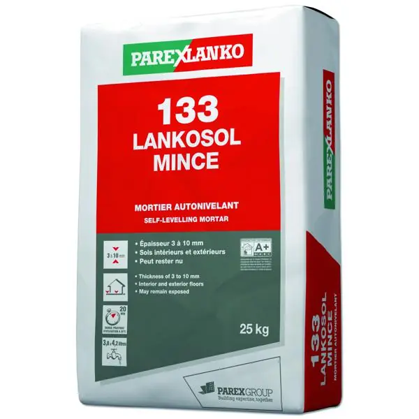 Mortier ragréage sol 133 LANKOSOL MINCE 133 sac 25kg Super Prix
