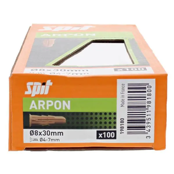 Acheter En Ligne Chevilles ARPON PP Ø8x30mm boîte(s) 100