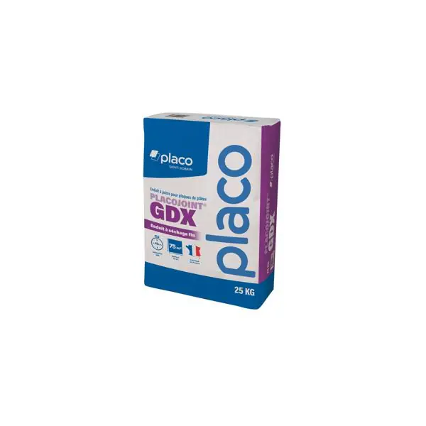 Enduit à joint poudre à séchage PLACOJOINT GDX sac 25kg Expédition Rapide