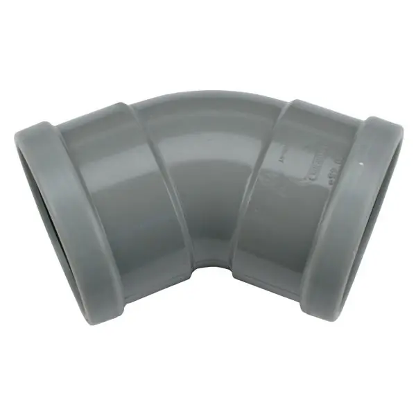 Usine Directe Coude PVC assainissement CR4 Ø125 femelle-femelle 45°