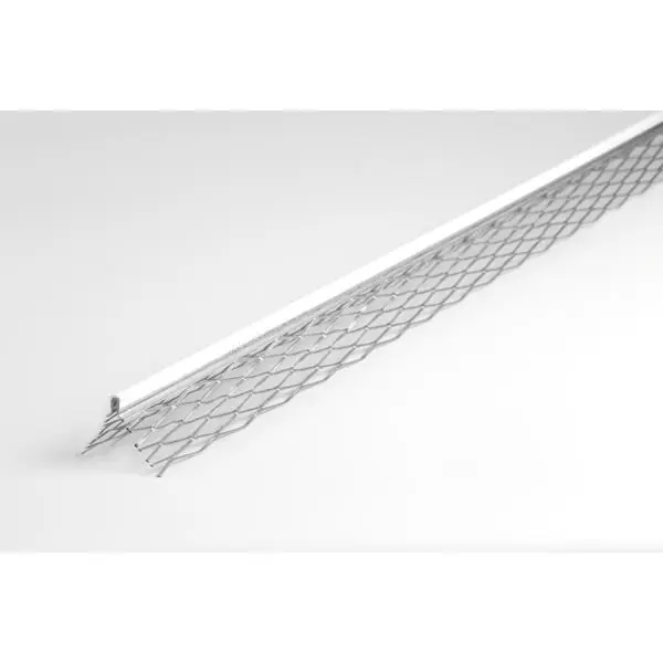 Profilé d‘angle acier galva déployé +jonc PVC naturel 3m -840EG Vente Flash