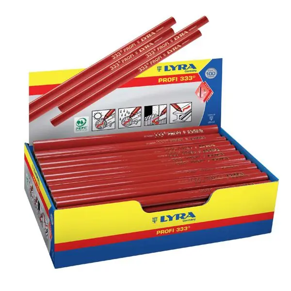 Vente Flash Crayon de charpentier LYRA rouge