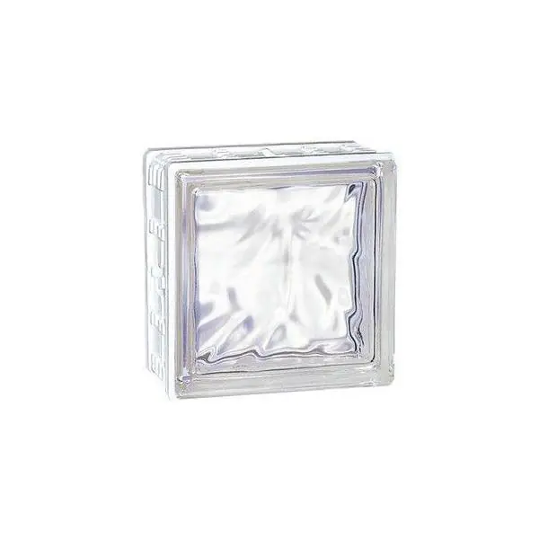 Offre Exclusive Brique de verre CUBIVER 2 nuagée incolore 19,8x19,8x8cm