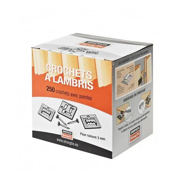 Clip pour lambris bois R4 + pointes acier galva 25x25mm boîte(s) 250 Meilleur Prix