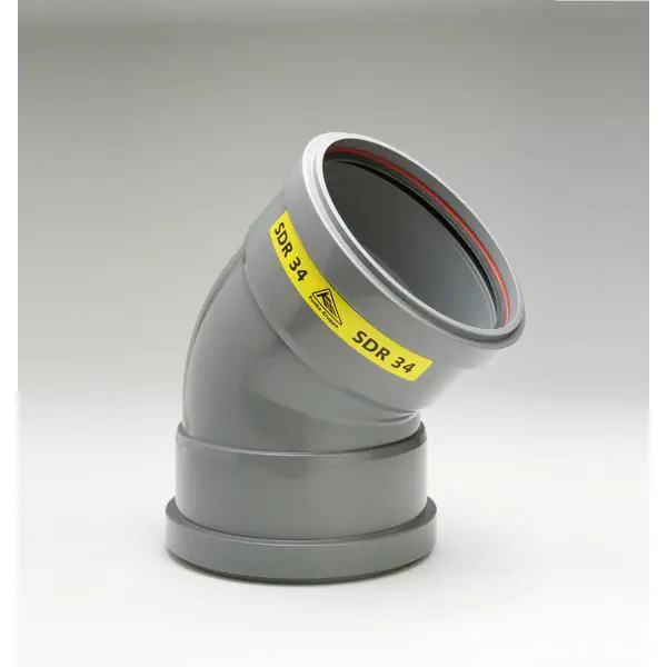 Offre Du Jour Coude PVC assainissement CR8 Ø125 femelle-femelle 45°