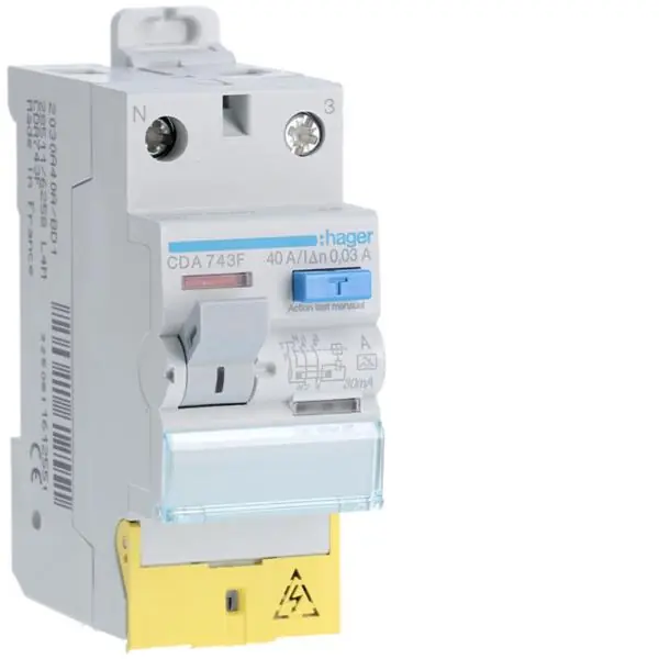 Interrupteur différentiel 2P A 40A 230V 30mA Populaire