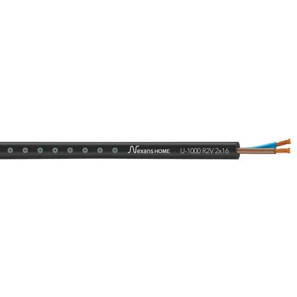 Câble industriel rigide U1000 RO2V 2X 16mm² D.50M au mètre Top Vente