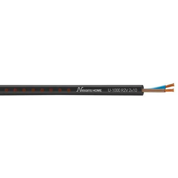 Câble industriel rigide U1000 RO2V 2 X 10mm² au mètre Nouvelle Collection