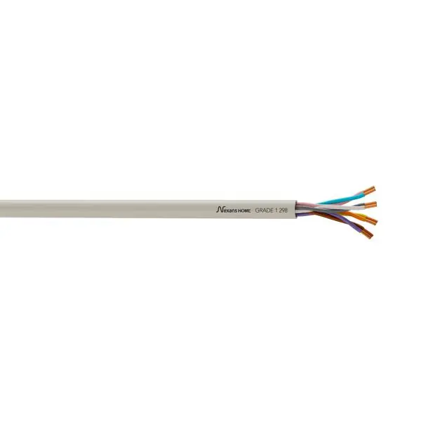 Câble téléphone 298 4P 5/10 ivoire au mètre Populaire