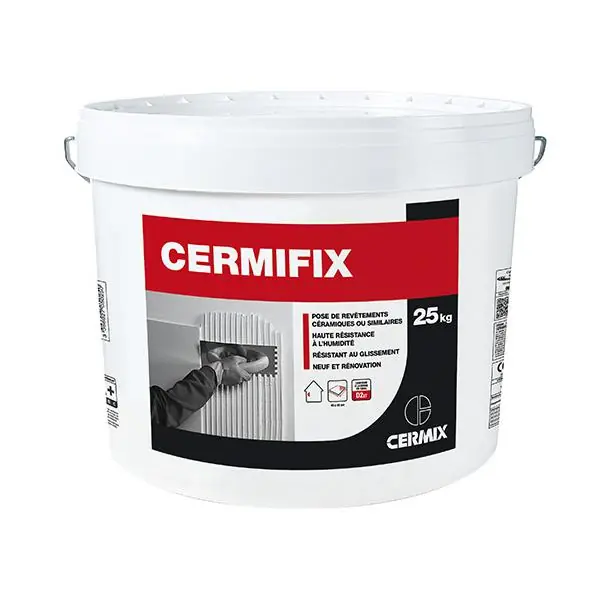 MORTIER COLLE carrelage en pâte CERMIFIX blanc seau 25kg D2ET Acheter En Ligne