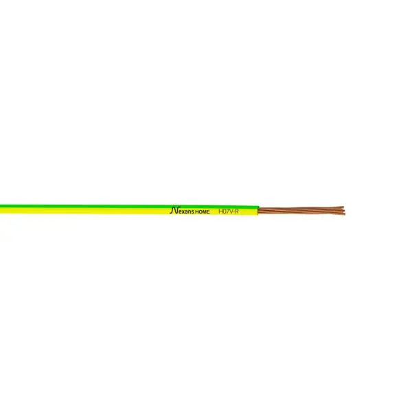 Haute Qualité Fil HO7V-R 6mm² vert/jaune 25m