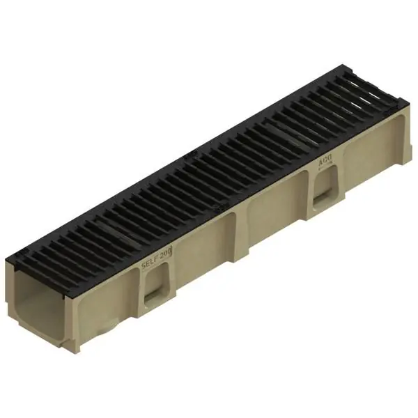 Vente Flash CANIVEAU POLYMERE SELF 200 L200XH152 + PASSERELLE FONTE B125 1M