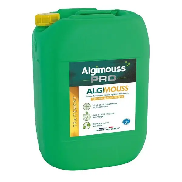 Traitement toitures, murs, façades algimouss bidon 30L Achat Immédiat