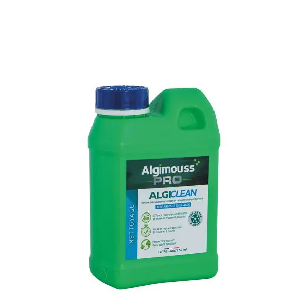 Nettoyant dallages et sols extérieurs ALGICLEAN bidon 1L Petit Prix