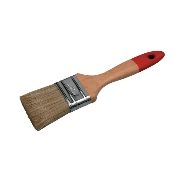 Brosse plate glycéro glycero manche bois verni 50mm Usine Directe
